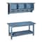 Alaterre Furniture Country Cottage Coat Hooks and Bench Set, Blue Antique Finish ACCA0304BA - alternate 1
